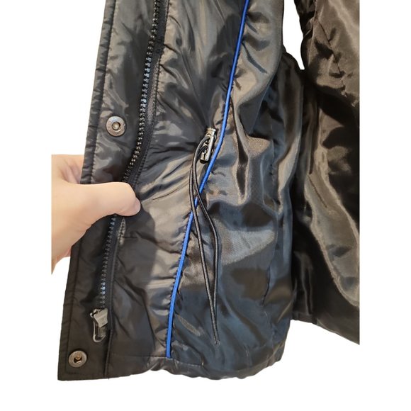 American Rag Black Puffy Vest with Removable Fur Hood - Picture 5 of 5